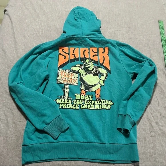 Shrek Oversized Hoodie Size Medium Baggy Streetwear Cartoon Bold Vibrant - Picture 6 of 8